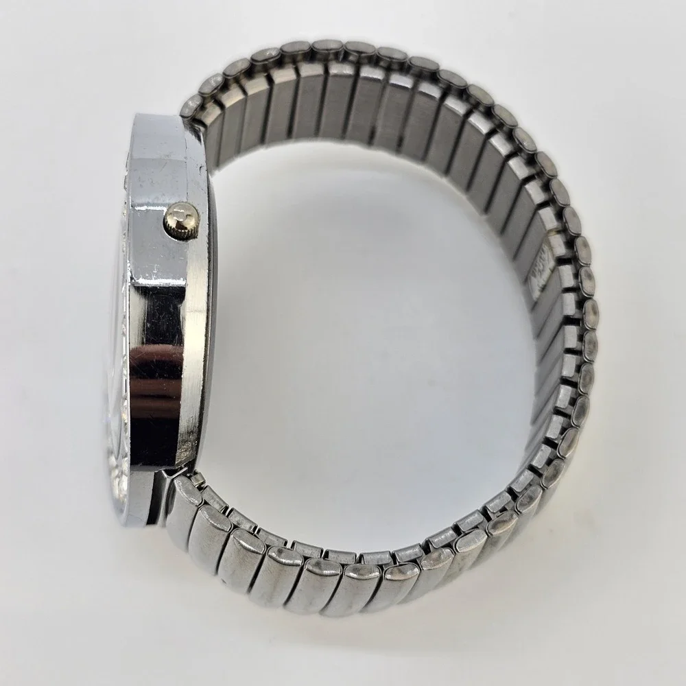 Narmi Women's Analog‎ Watch 48MM Pink Dial Gray Expandable Band 6